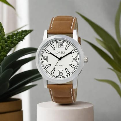 LOREM White Casual Analog Watch for Men LR15-UF