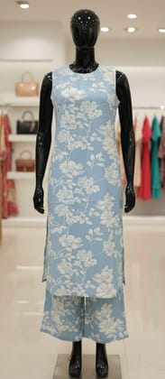 Boho Floral Co-ord Set with Wide-Leg Pants