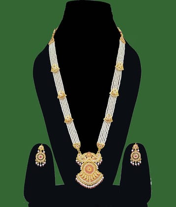 Rhosyn Multicolor Brass Necklace Set ( Pack of 1 )