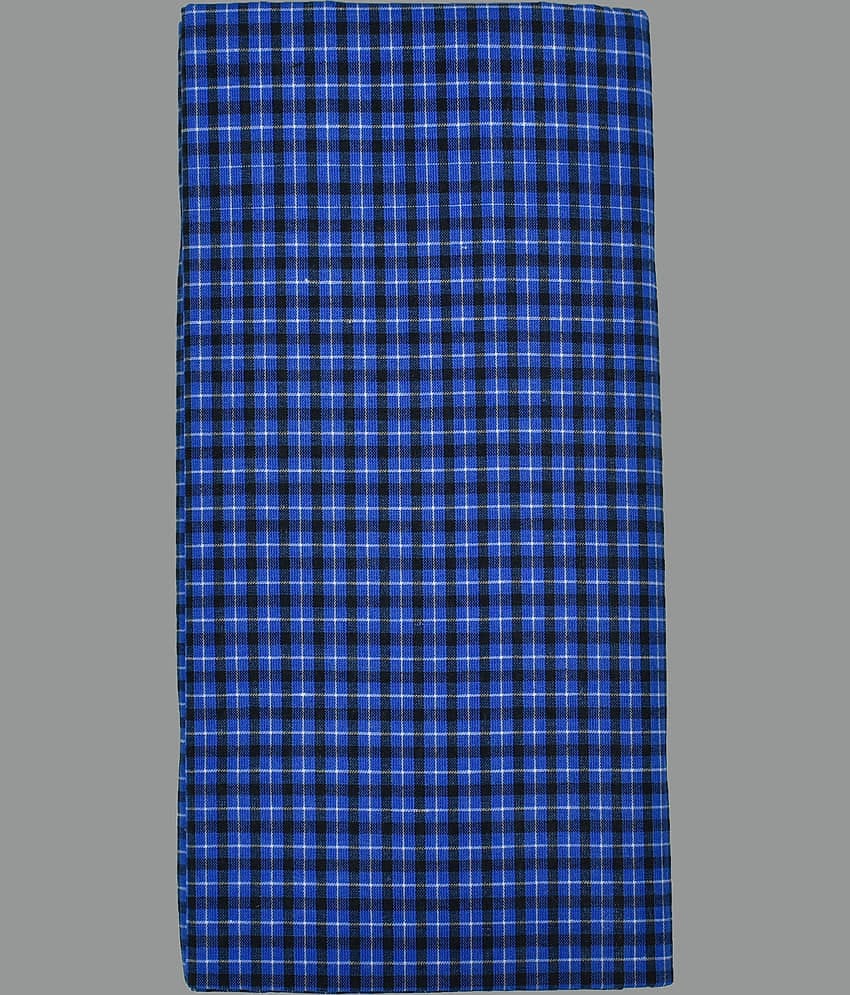 Shyam Handloom Cotton Men's Lungi Blue ( Pack of 1 )