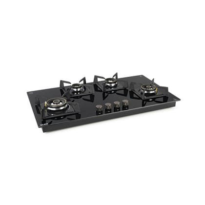4 Burner DFVS XL Glass Hob with 2 Triple Ring Forged Brass Burners Auto Ignition (BH1094XLDFHT2TR)