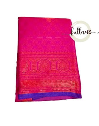 Women's Kanjivaram Style Jacquard Zari Woven  Silk Saree