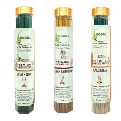 Sogra Assorted Virat Mogra Plus Vachan Sai Mahima Plus Venus Loban Premium Incense Sticks