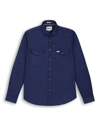 DOUBLE POCKET SHIRT IN NAVY-M