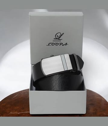 Loopa - Black 100% Leather Men's Formal Belt ( Pack of 1 )