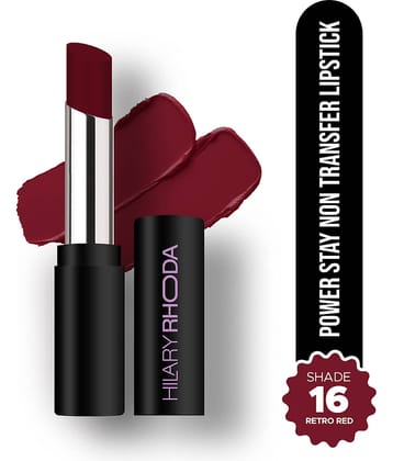 Hilary Rhoda Maroon Matte Long Lasting Creme Lipstick ( Pack of 1 )