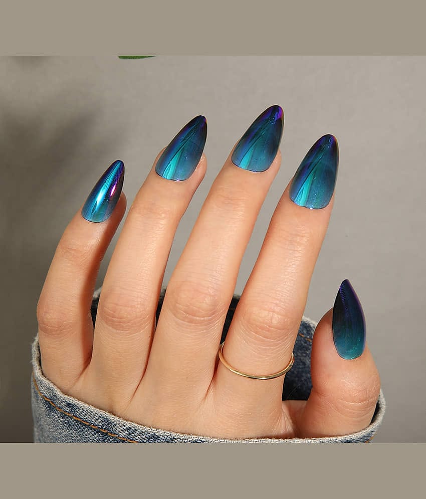 The Canvas Arts 24 Pcs Artificial Fingers Nails Extension For Women & Girls Press-Ons Full Cover Finger Nails 24 no.s