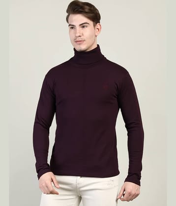 Chkokko Pack of 1 Cotton Regular Fit Men's T-Shirt ( Purple )