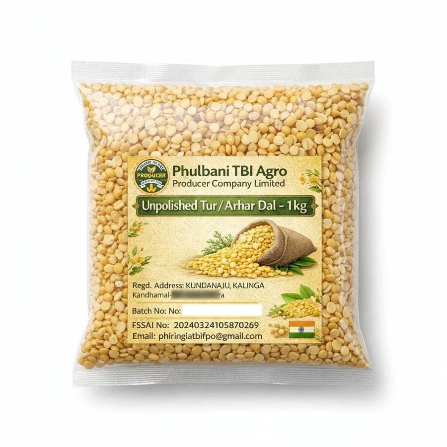 UNPOLISHED TUR/ARHAR DAL 1KG - 1 kg - One plastic pouch