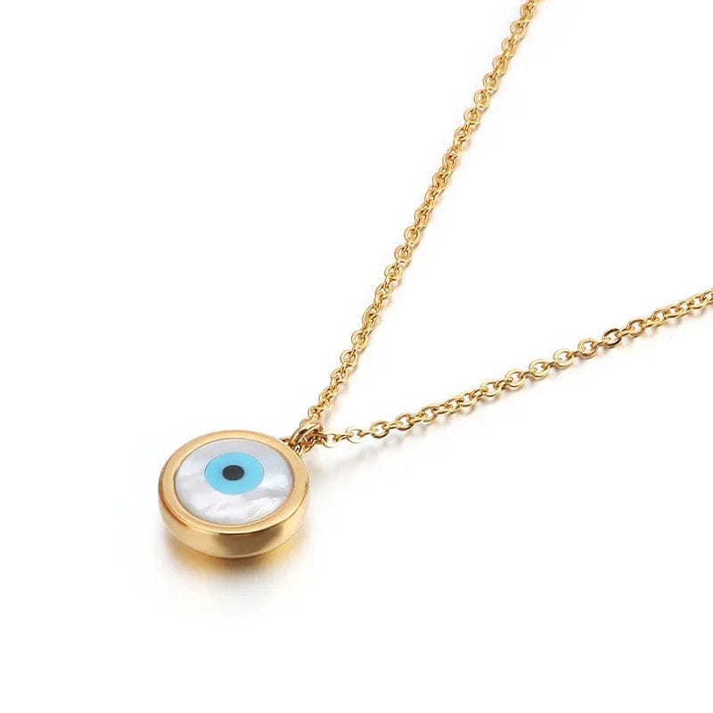 Kalen Custom 18K Gold Plated Opal Devil Eye Necklace Women Stainless Steel Bracelet Earrings Wholesale