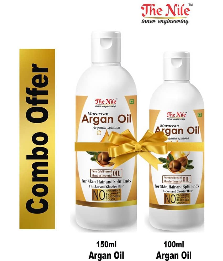 The Nile Moroccan Argan Oil 150 Ml + Moroccan Argan 100 Ml 250 mL Pack of 2
