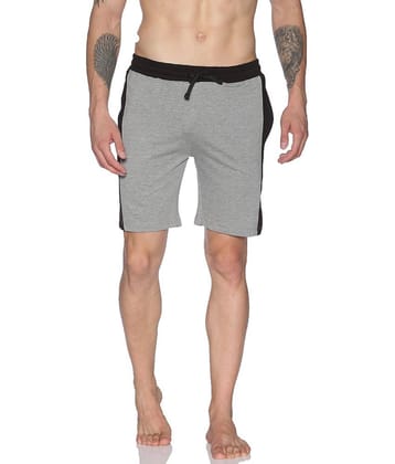 Dollar Athleisure - Grey Cotton Men's Shorts ( Pack of 1 )