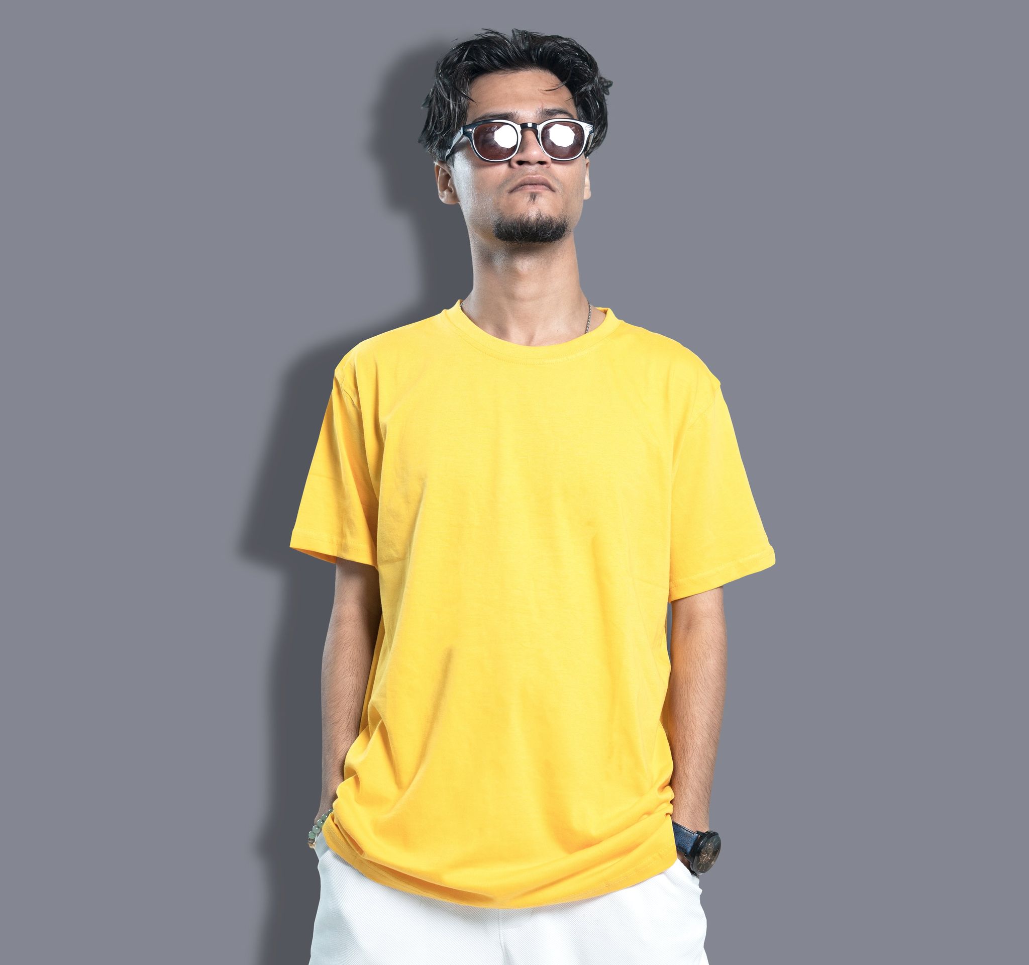 Yellow Solid-yellow / X-small