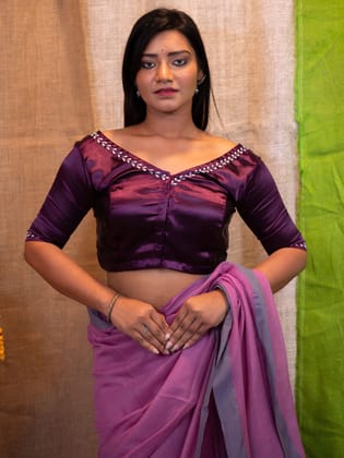 Embroidered Saree Blouse-M