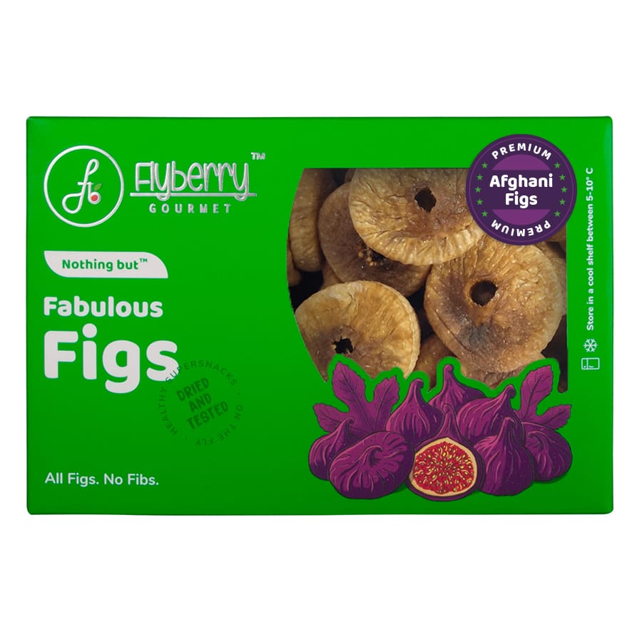 Flyberry Gourmet Premium Afghani Figs, 500g | Good for Gut Health, Bones and Rich in Iron