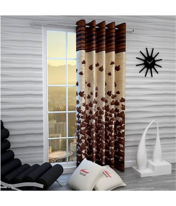 Home Sizzler - Multicolor Pack of 1 Cotton Window Curtain (4 ft X 5 ft)
