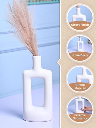 Sophisticated White Ceramic Vase