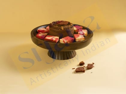 Srjana Handcrafted Wooden Cakestand1pc Srjana Handcrafted Wooden Cakestand1pc
