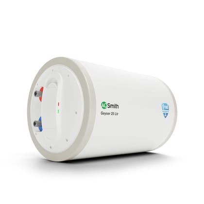 AO Smith HAS-X1-025-LHS Storage 25 Litre Horizontal Water Heater (Geyser) Rust-proof outer Body|Compact Size|Fits under false ceilings|Suitable- High-rise Buildings| BEE Rating 4 Star AO Smith HAS-X1-025-LHS Storage 25 Litre Horizontal Water Heater (Geys