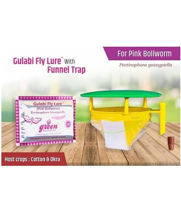 Funnel Pheromone Trap with Gulabi fly pheromone Lure (Pink Bollworm Pheromone Trap) Pack of 10, Complete for 1 Acre.