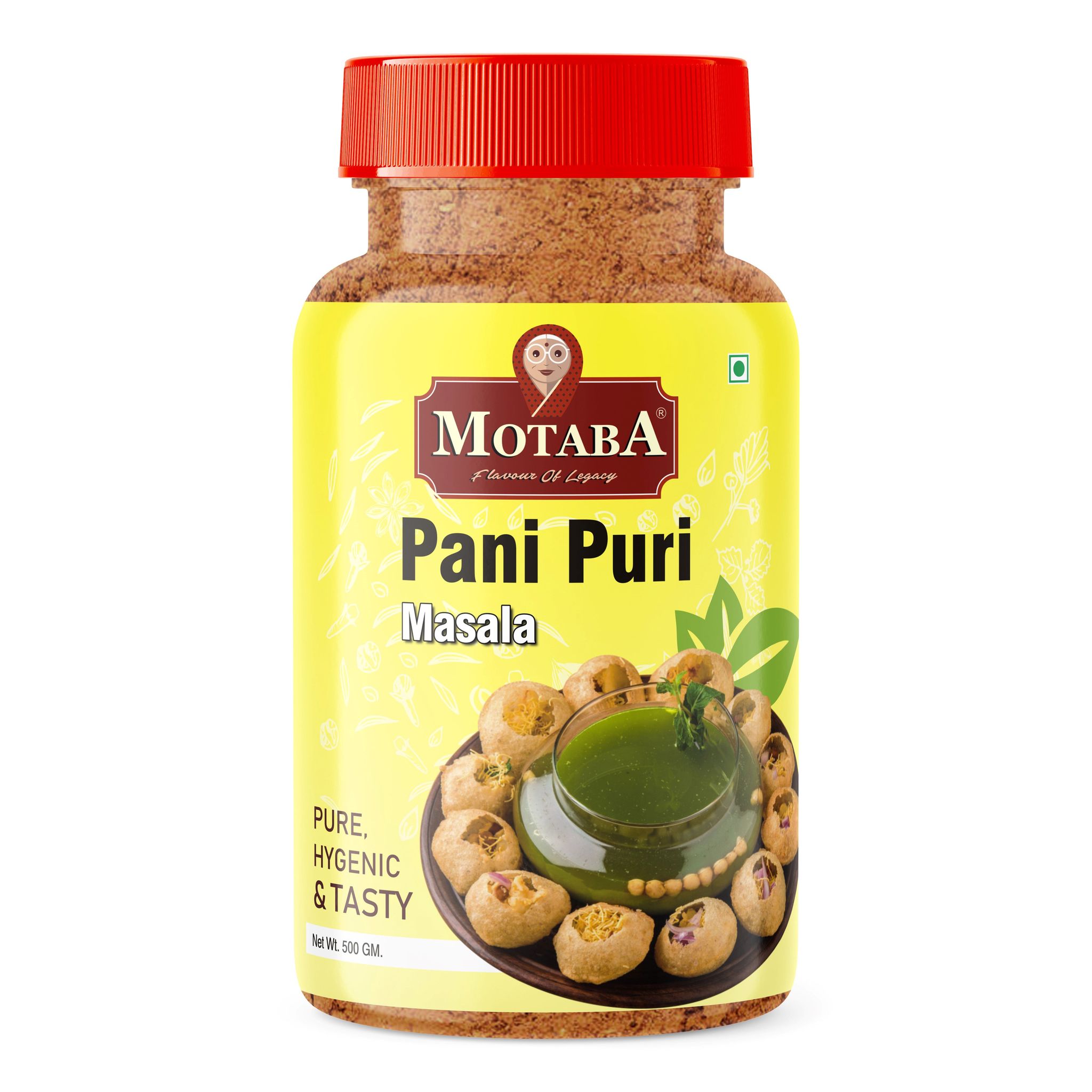 MOTABA Pani Puri Masala, 500 gm Jar