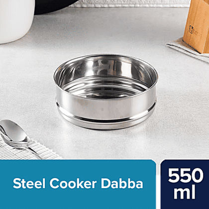 BB Home Cooker/Dabba Separator - Flat, Stainless Steel, For 3 L Pressure Cooker, Silver, 550 ml