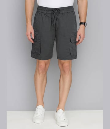 plounge Dark Grey Cotton Blend Men's Shorts ( Pack of 1 )