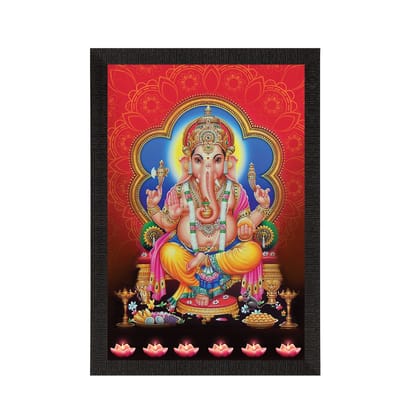 Lord Ganesha Satin Matt Texture UV Art Painting