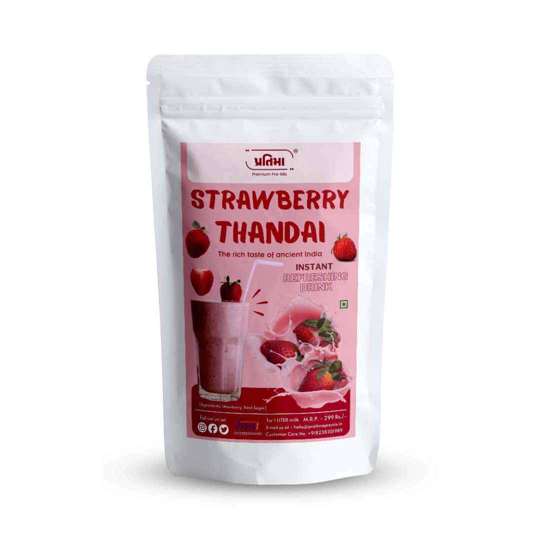Strawberry Thandai Fruity Instant Drink Mix (150gm)