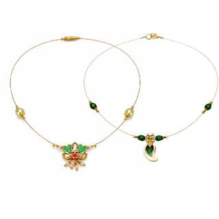 Invisible Chain 1 Layer, Dark Green and MultiColour Chain, 2 Qty