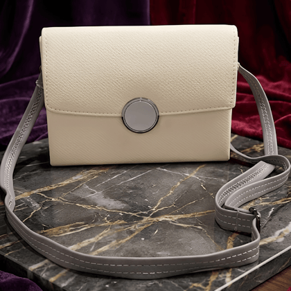 Ivory Aura Elegant Sling Clutch Bag