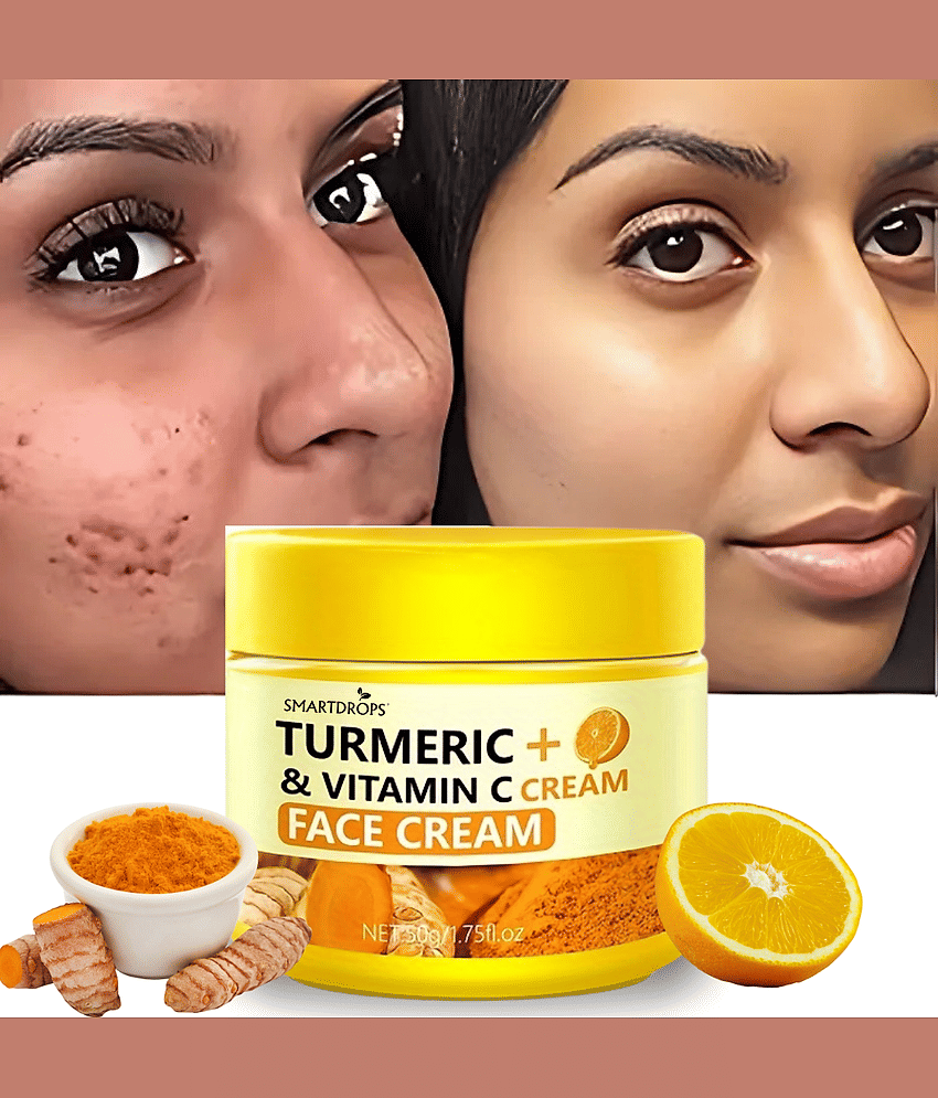 Smartdrops Turmeric & Vitamin C Face Cream, 50 gm