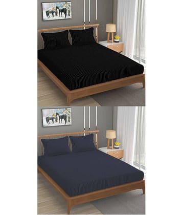 Homefab India Cotton Double Bedsheet ( White )