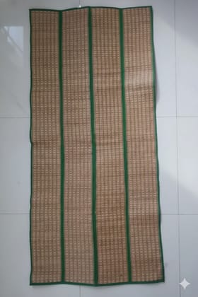 Handwoven Eco Friendly Yoga Mat by Sandhya Mat Unit Cotton and Madurkathi Grass Fiber 3 6 Square Feet
