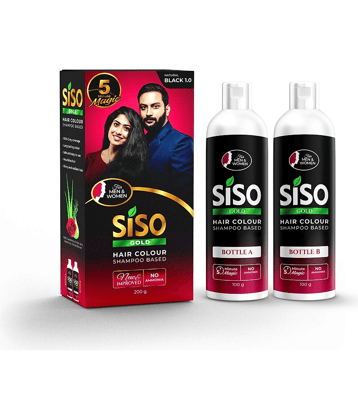 Siso 5 Minute Magic Permanent Hair Color Shampoo, 200g , Pack of 1