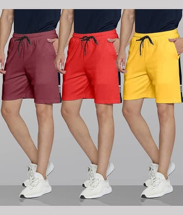 Ardeur Multi Cotton Blend Men's Shorts ( Pack of 3 )