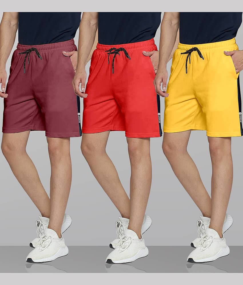 Ardeur Multi Cotton Blend Men's Shorts ( Pack of 3 )