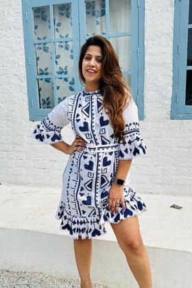 Threaded Beauty Midi Dress-XXS