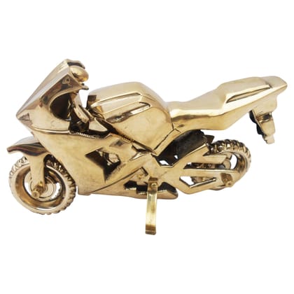 Brass R15 Bike Small Showpiece | Handmade Brass Motorcycle, Height : 4 Inch (ZMAS328 C)