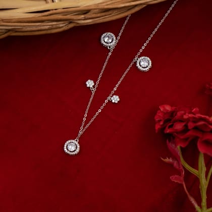 Silver Drizzle Charms Necklace