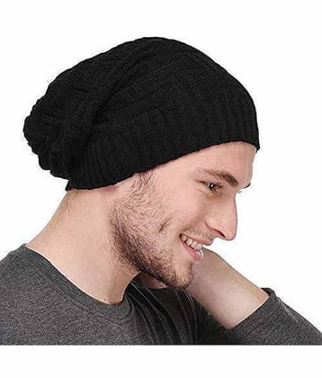 Alamos Pack of 1 Woollen Men's Cap ( Black )