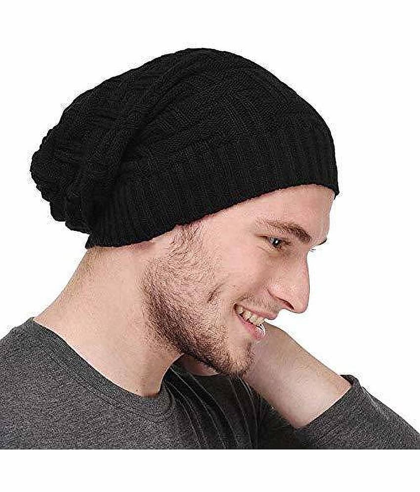 Alamos Pack of 1 Woollen Men's Cap ( Black )