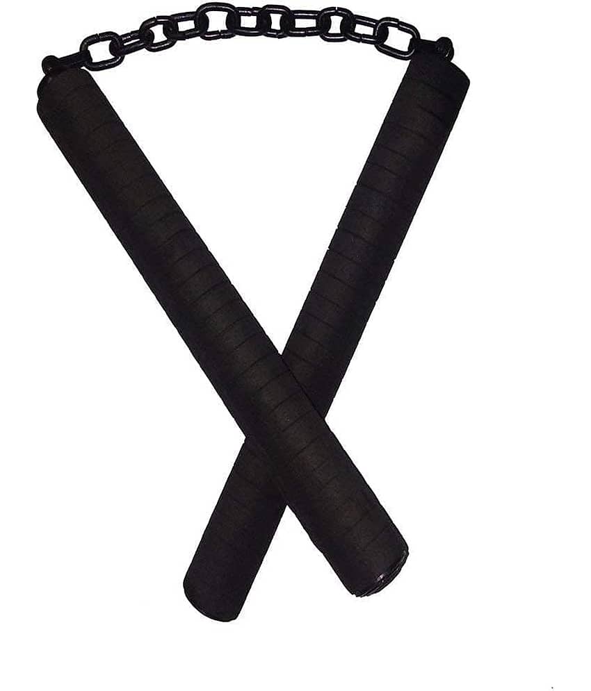 Gadget Deals- Rubber Foam- Nun-chaku- with Black Handle | nun-chaku Rubber | nun-chaku Foam - Karate Stick | Karate Equipment