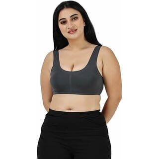 Women Cami Bra Lightly Padded Bra(Grey)