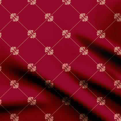Maroon Ethnic Print Fabric-Cotton