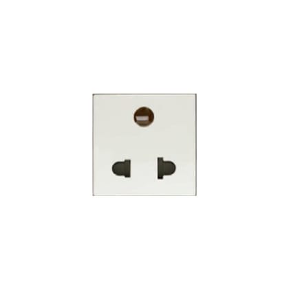 IndoAsian Glint 6A 3 Pin Round Socket with Shutter (ISI mark), 2M (801800) IndoAsian Glint 6A 3 Pin Round Socket with Shutter (ISI mark), 2M (801800)