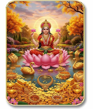 Livin'luxe Goddess Lakshmi MDF Wall Art with Table Top Stand & Wall Hanging Hole