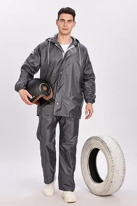 Men's Raincoat ||Waterproof for Bike ||Reversible Double Layer with Hood || Set of Top and Bottom With Cap rain Wear
