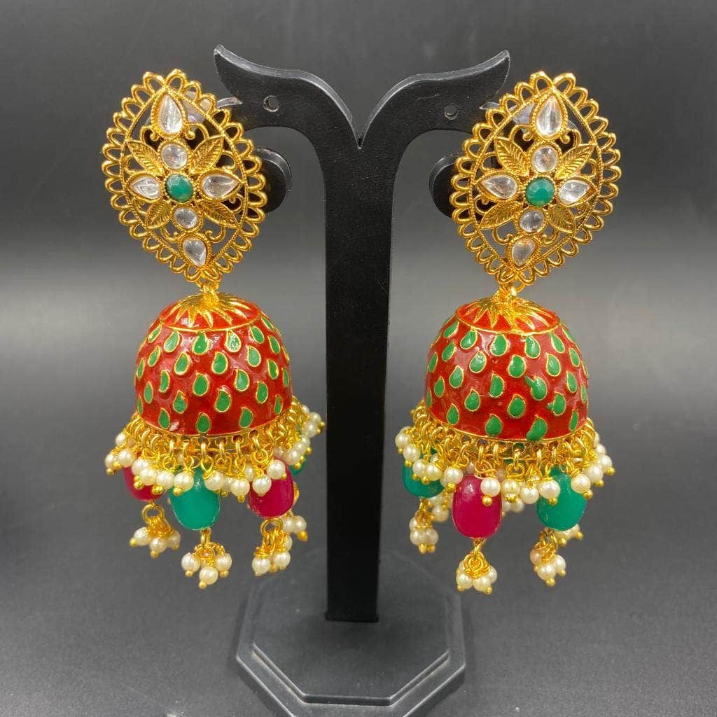 ZEVAR I Traditional Pearl & Stone Studded Earring