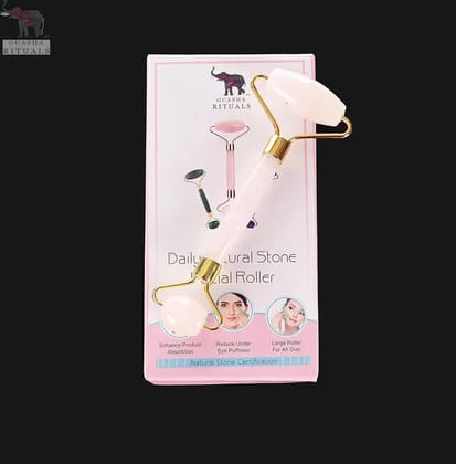 Natural Certified Rose Quartz Facial Roller and Gua Sha Set for Spa Massage Natural Certified Rose Quartz Facial Roller and Gua Sha Set for Spa Massage